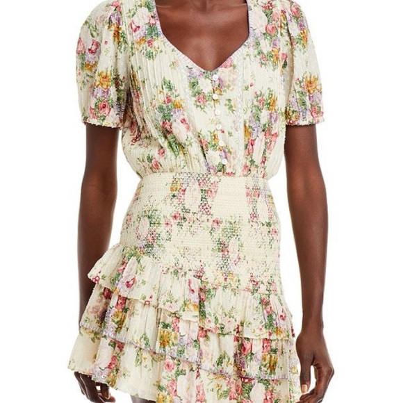 LoveShackFancy floral mini dress - Picture 2 of 4